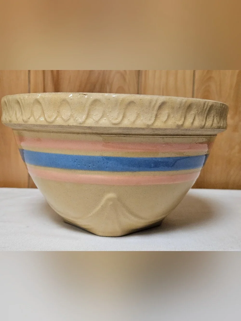 Antique McCoy Pink & Blue Band Stripe 9.75